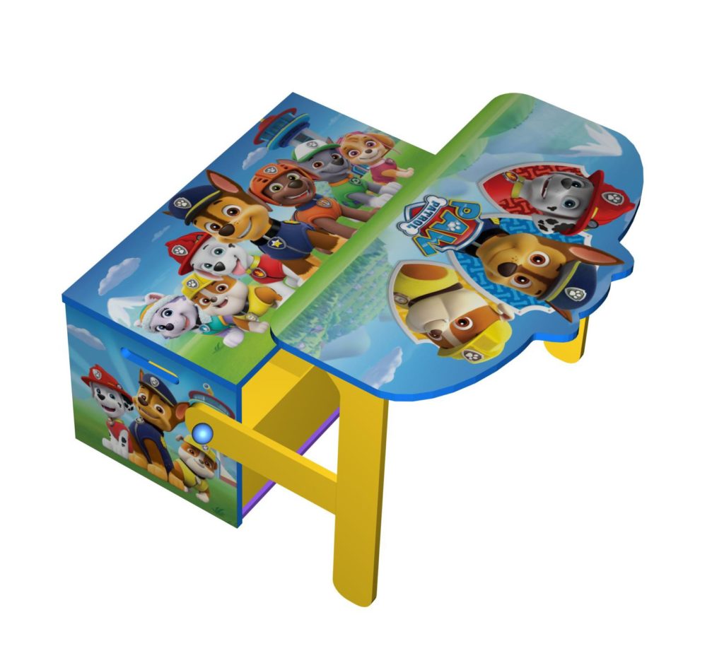 Paw Patrol Convertible Toy Box + Bench & Table + Chair Kiddy Products