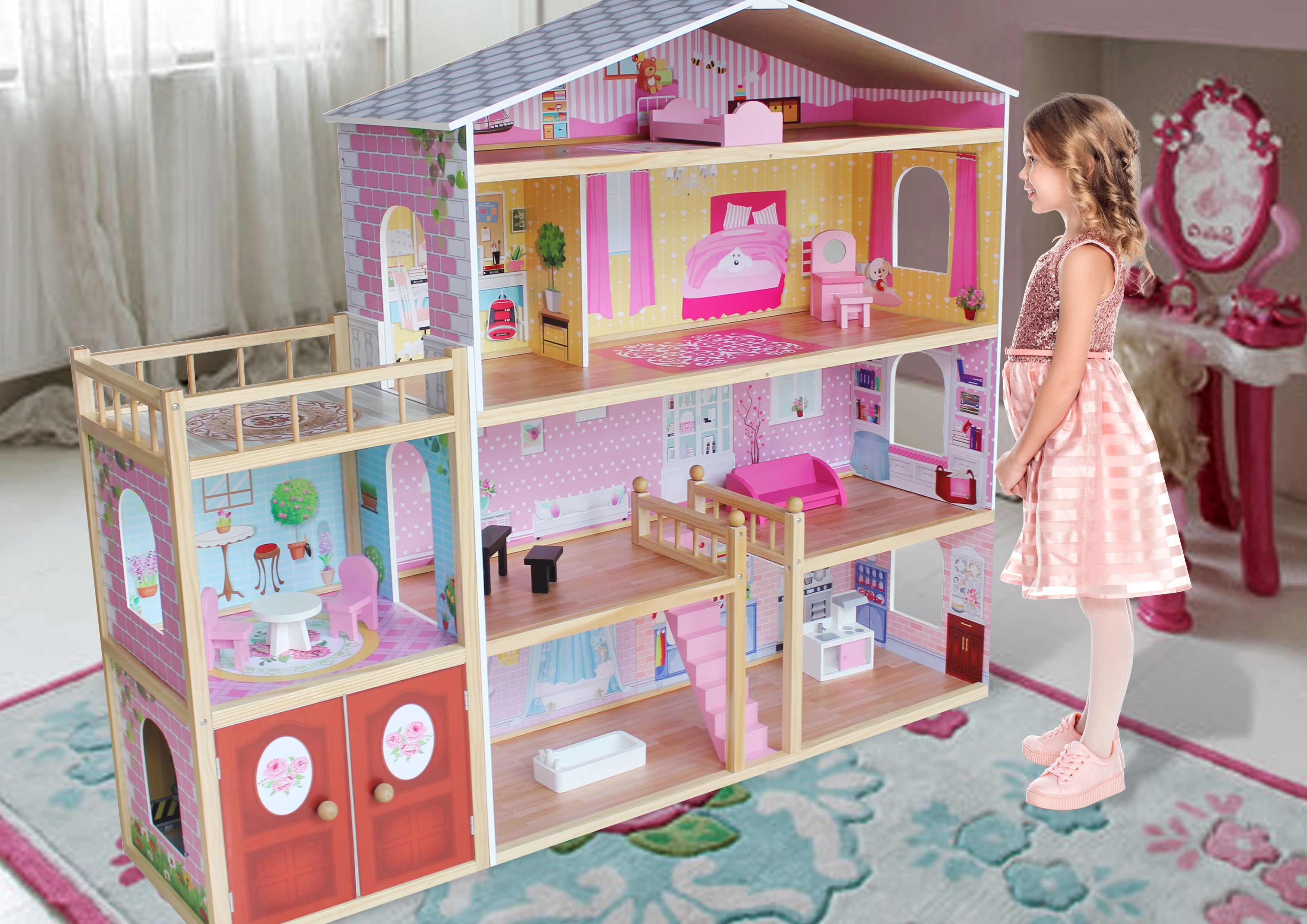 giant barbie doll house